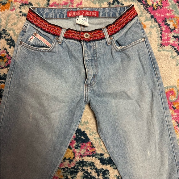 Vintage Guess Embroidered Jeans - Picture 3 of 15